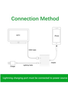 ELTRAZONE HDMI Adapter – 1080P Digital AV Connector with Charging Port, HDMI Cable Adapter for Phone/Pad, Requires Power Supply  - Image 3