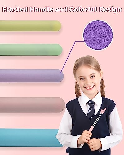 Dumero Retractable Teacher Pointer for Classroom Kids Reading, Dumero Extendable Finger Pointer Stick for School, Collapsible Finger Pointing Stick, Long Telescoping Hand Pointer, -3 Pack: Blue, Pink, Purple - Image 5