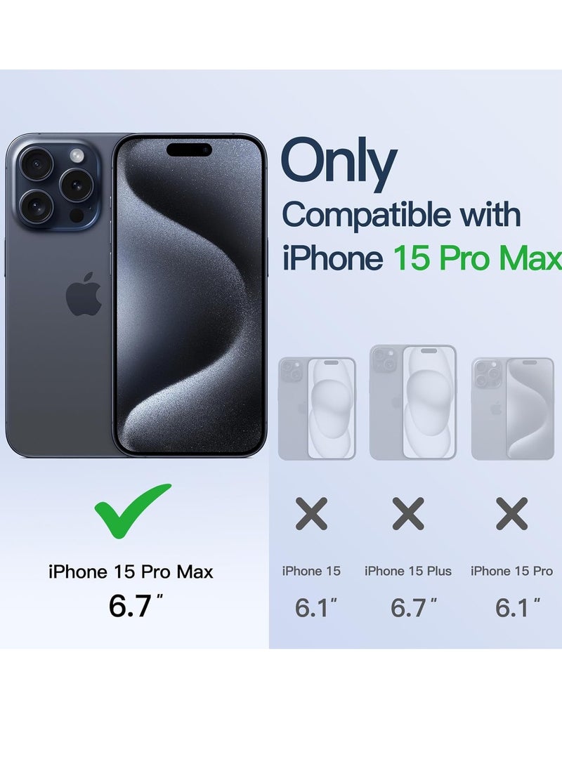 ELTRAZONE Electroplated Case for iPhone 15 Pro Max 6.7-Inch, Camera Lens Full Protection, Compatible with MagSafe Wireless Charging, Shockproof Soft TPU Phone Cover (Sierra Blue) - Image 2