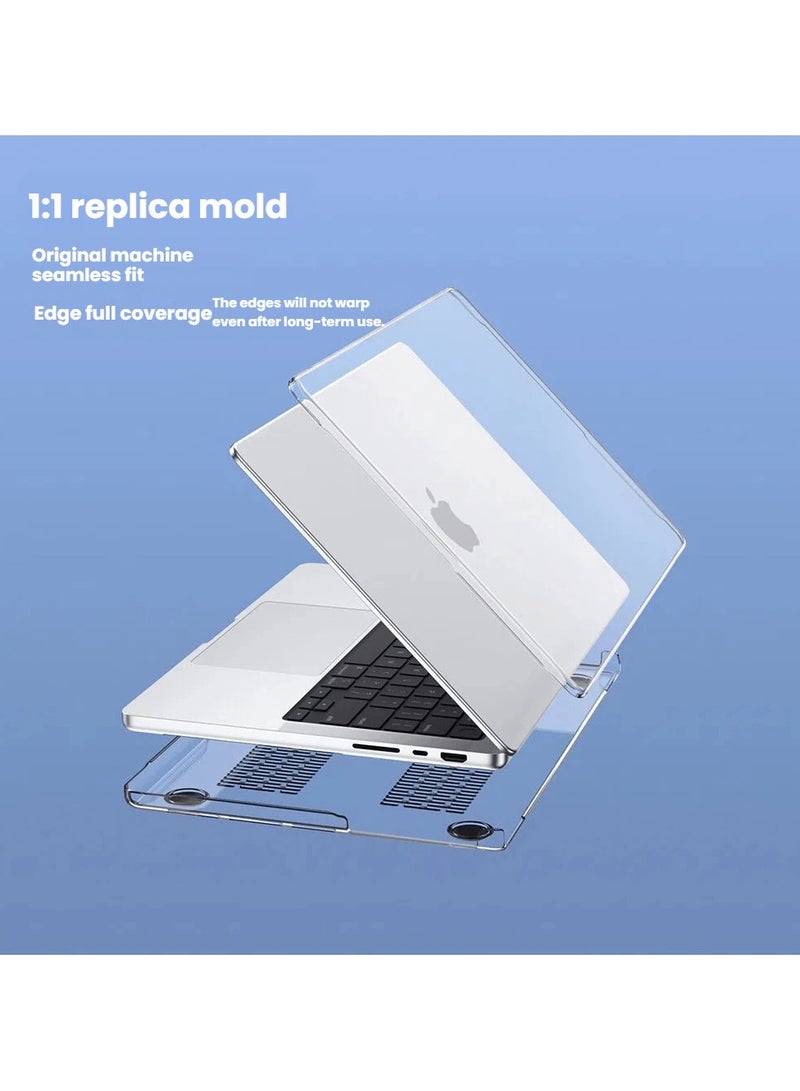 حافظة كريستال شفافة لجهاز MacBook Pro مقاس 14 إنش A2442 A2779 A2918 A2992 A3185، غطاء كمبيوتر محمول شفاف صلب نحيف مضاد للصدمات والخدوش والسقوط. - Image 3