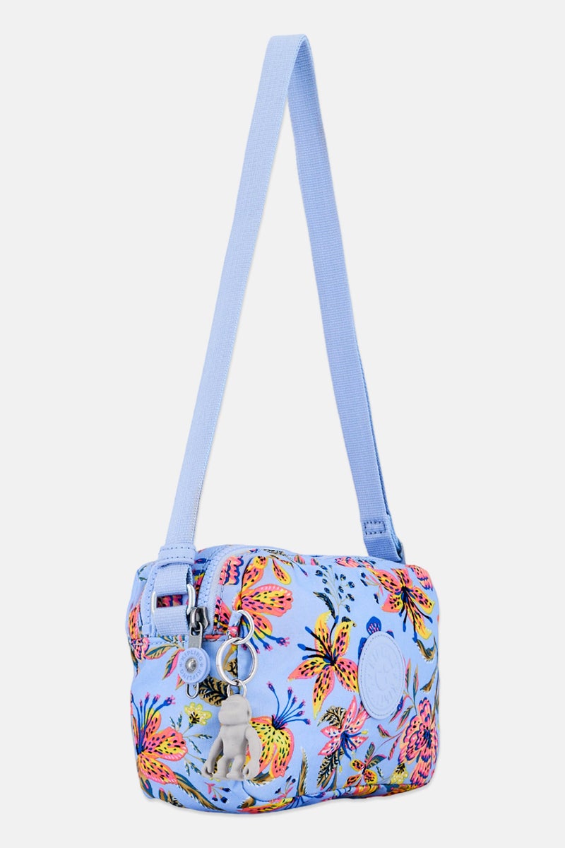 kipling Women Floral Print Cross Body Bag With Key Ring, Multicolor - Image 2
