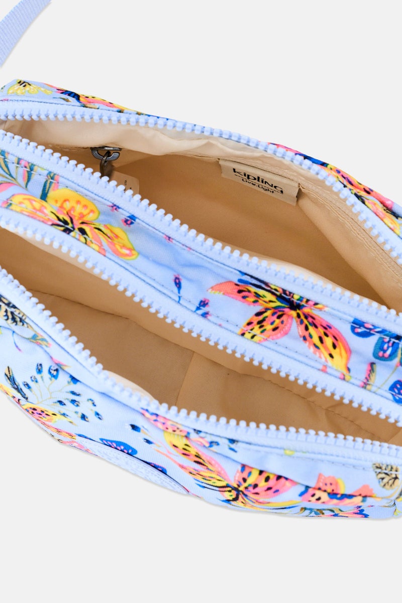 kipling Women Floral Print Cross Body Bag With Key Ring, Multicolor - Image 4