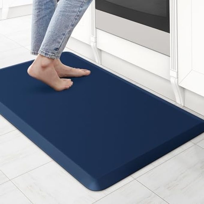 KITCHEN MAT CUSHIONED ANTI FATIGUE RUG 173X28 WATERPROOF NON SLIP STANDING DESK MAT COMFORT FLOOR MATS FOR KITCHEN HOUSE SINK OFFICE BLUE