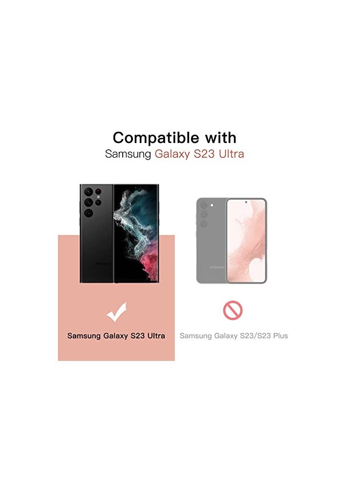 JETech Camera Lens Protector for Samsung Galaxy S23 Ultra 5G 6.8-Inch, 9H Tempered Glass Metal Individual Ring Cover, Easy Installation Tray, HD Clear, 1 Set (Phantom Black) - Image 4