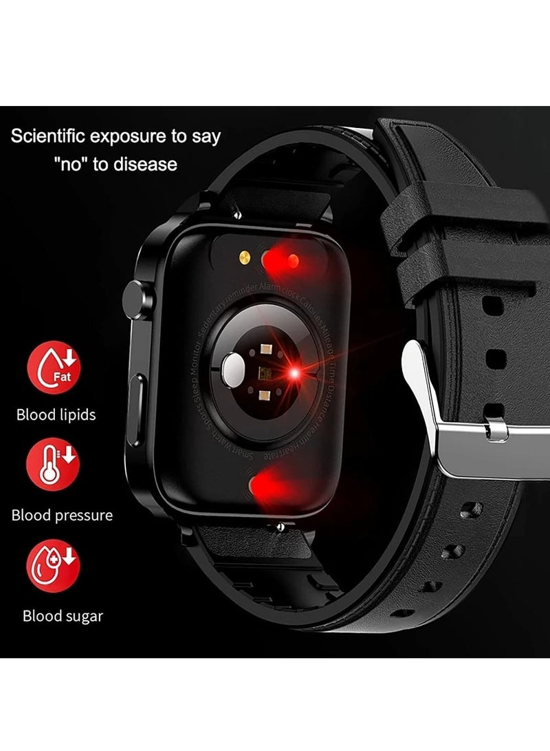 F100 Smart Watch, ECG Blood Glucose Monitor, 1.7-inch HD Touch Screen, Fitness Tracker with Heart Rate/Blood Oxygen/Sleep Monitor/Message Reminder, 24 Sports Modes - Image 2