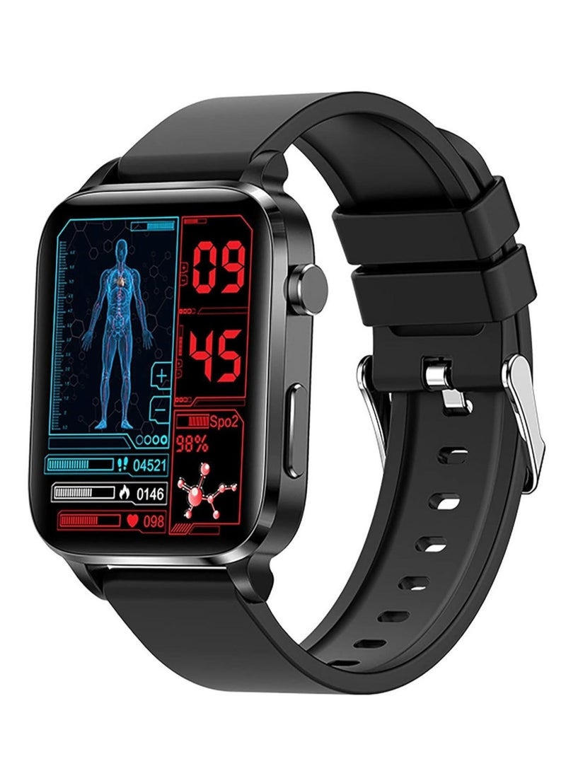 F100 Smart Watch, ECG Blood Glucose Monitor, 1.7-inch HD Touch Screen, Fitness Tracker with Heart Rate/Blood Oxygen/Sleep Monitor/Message Reminder, 24 Sports Modes - Image 1