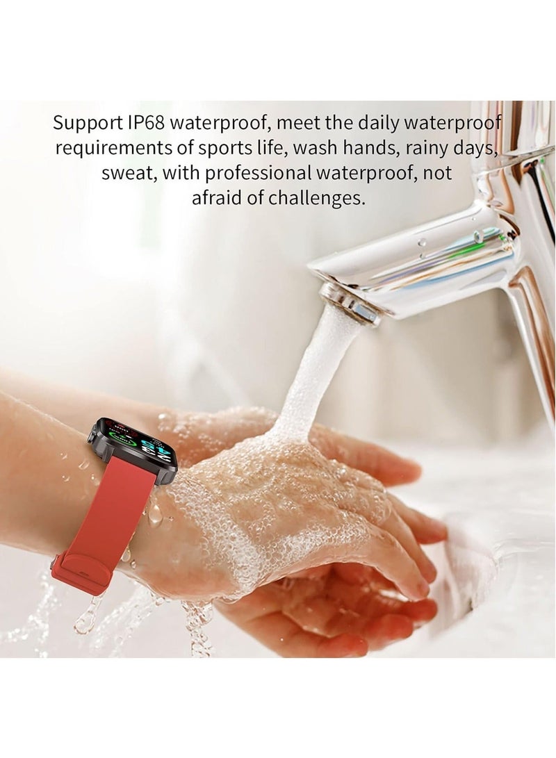 F100 Smart Watch, ECG Blood Glucose Monitor, 1.7-inch HD Touch Screen, Fitness Tracker with Heart Rate/Blood Oxygen/Sleep Monitor/Message Reminder, 24 Sports Modes - Image 5