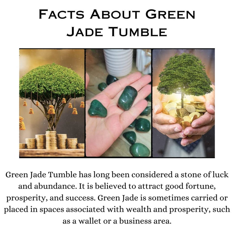 Crystal Divine Green Jade Chakra Healing Stones Crystal Tumble Stone for Vastu Item Decorative Items Home Decor Items Crystal Showpieces for Feng Shui Office Decor Table Decor Meditation Item Gifts - Image 2