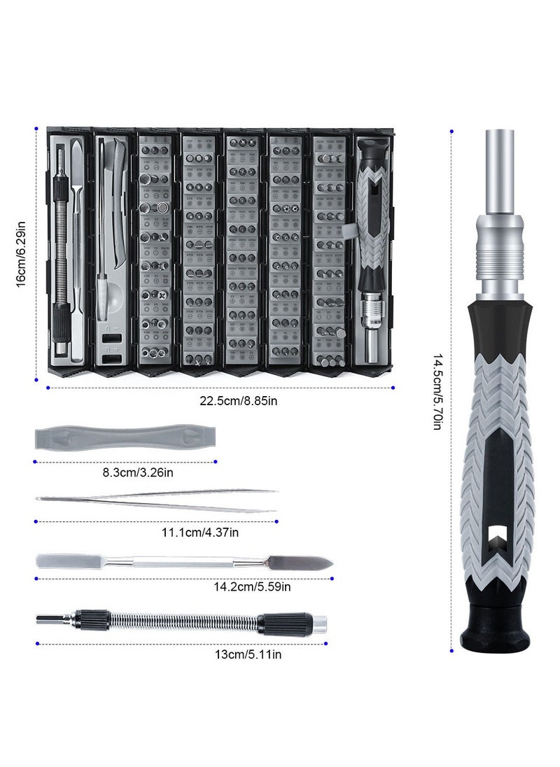 King'sdun - 126 in 1 Multifunction Precision Screwdriver Set Magnetic Bits Tool Repair Kit Screwdrivers for Phone Watch Computer Screwdriver (Grey) - Image 1