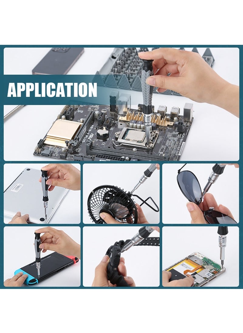 King'sdun - 126 in 1 Multifunction Precision Screwdriver Set Magnetic Bits Tool Repair Kit Screwdrivers for Phone Watch Computer Screwdriver (Grey) - Image 1