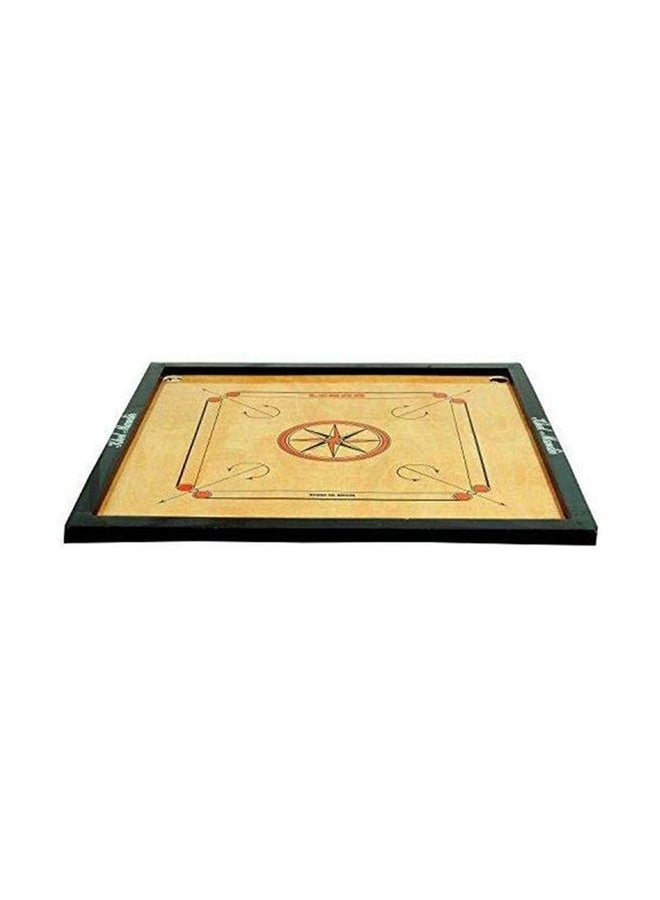 GSI Wooden Carrom Board Game And Coins Set With Unique Details Round Pockets Indoor - Image 3