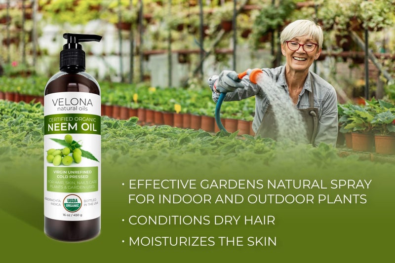 velona Neem Oil USDA Certified Organic - 64 Fl Oz | 100% Pure and Natural Carrier Oil | Virgin, Unrefined, Cold Pressed | Hair, Body and Skin Care | Use Today - Enjoy Results - Image 3