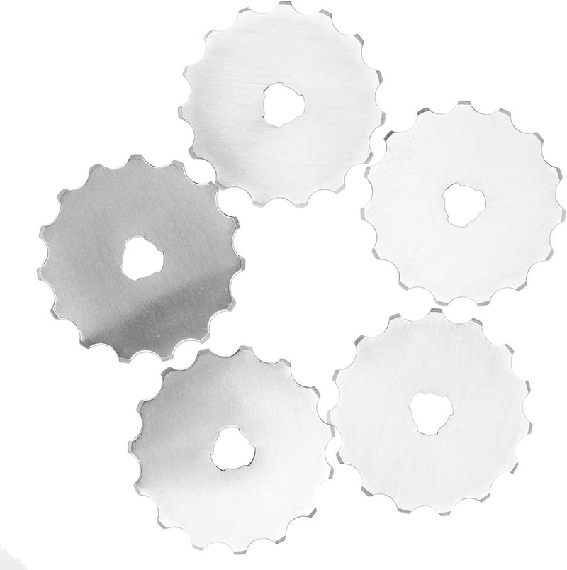 DOACT Wide Skip Stitch Rotary a Blade for Crochet Fleece Fabric Sharp Hook Edging Scalloped Cutting Blades 45mm Tool Cut Piercing Quilting Perforator with to Make Holes in - Image 2