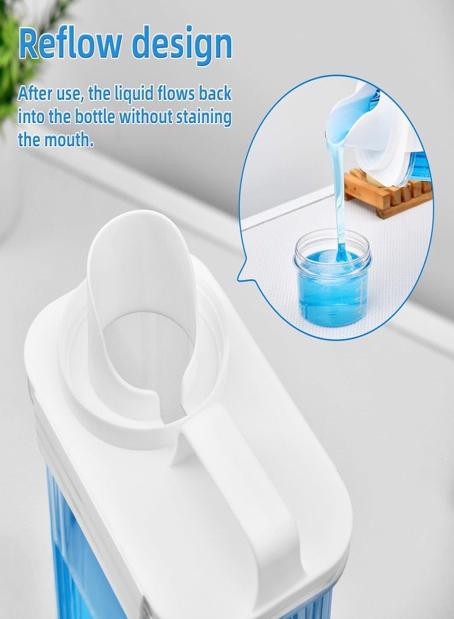 SUBEKYU Laundry Detergent Dispenser for Laundry Room,94oz Fabric Softener Dispenser,Liquid Laundry Detergent Container,Laundry Detergent Organizer for Laundry Room Organization with 6 Labels,2 Pack - Image 3