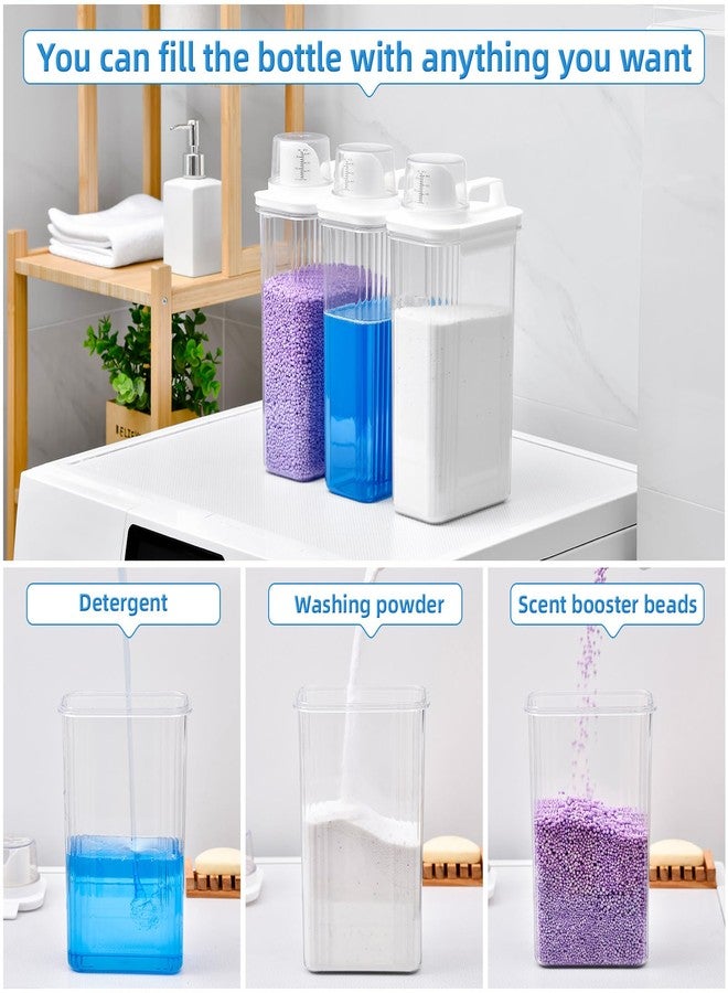 SUBEKYU Laundry Detergent Dispenser for Laundry Room,94oz Fabric Softener Dispenser,Liquid Laundry Detergent Container,Laundry Detergent Organizer for Laundry Room Organization with 6 Labels,2 Pack - Image 4
