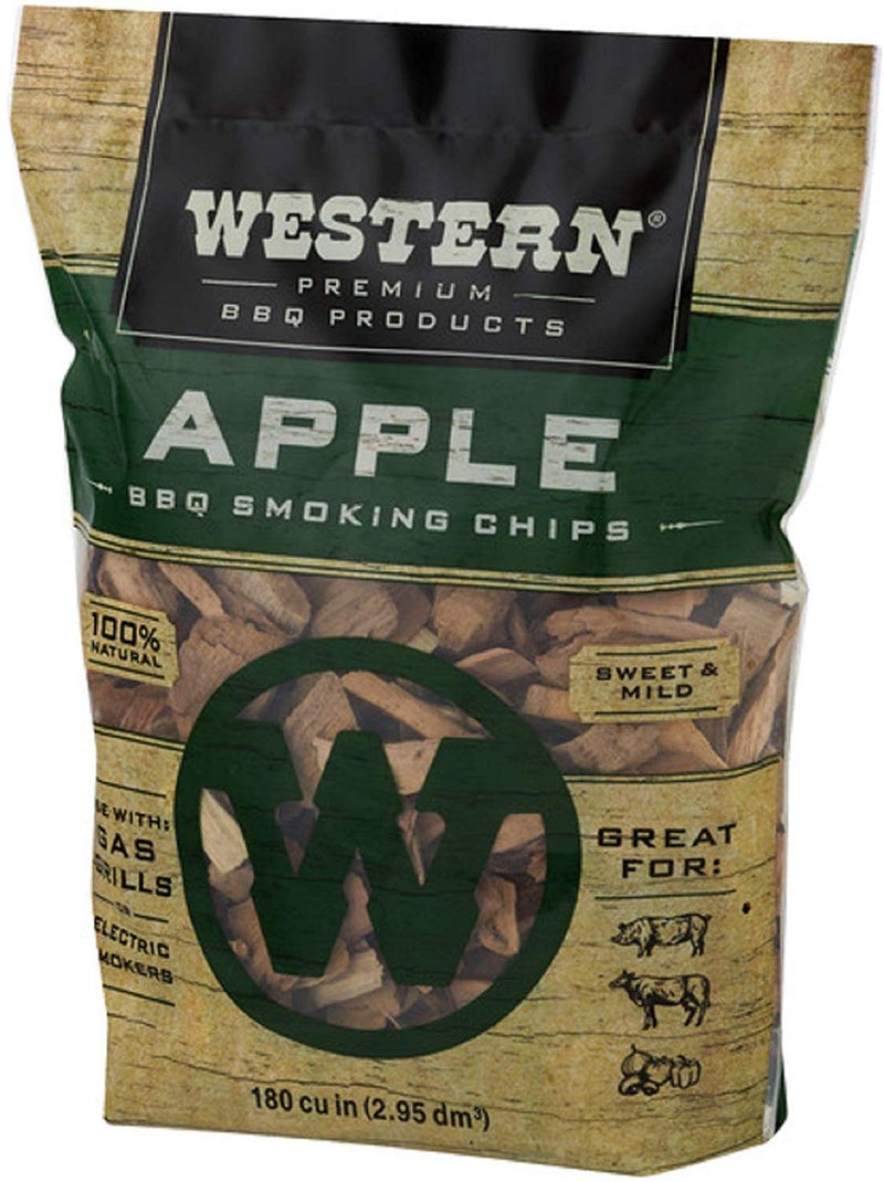 Western Popular BBQ Smoking Wood Chip Variety Pack Bundle (3) - Popular Flavors - Apple & Hickory, with Cherry - Image 2