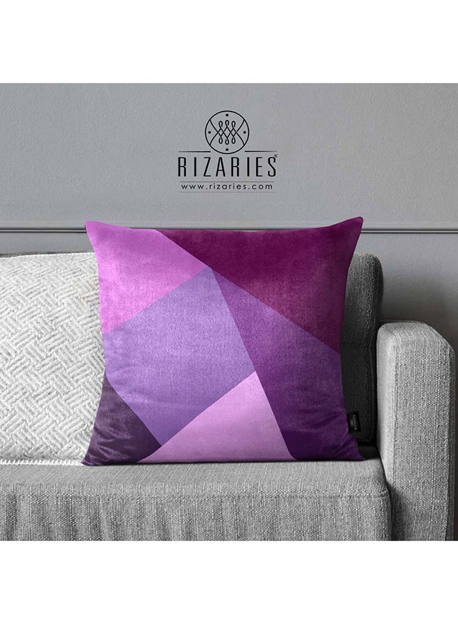 RIZARIES وسادة رمي هندسية بنفسجية فائقة النعومة - Image 2