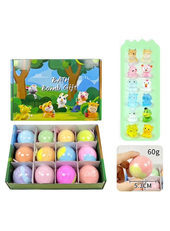 Surprise Toy Bath Bombs Gift Set | Natural Essential Oil Fizzing Bath Balls with Cute Toy Inside | Moisturizing SPA Bubble Bath for Kids & Adults - Image 1