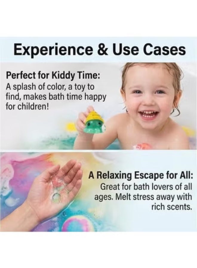 Surprise Toy Bath Bombs Gift Set | Natural Essential Oil Fizzing Bath Balls with Cute Toy Inside | Moisturizing SPA Bubble Bath for Kids & Adults - Image 5