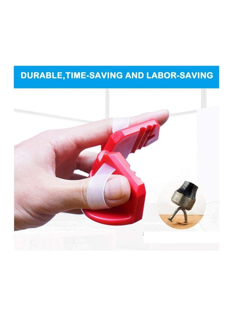 كابتن تيك 2 Pcs Upgrade Finger Protector for Hammering Nails Nail Protector Nail Holder Hand Tools for Nails Finish Nails Small Screws and Staples Avoid Hitting The Fingers - Image 4