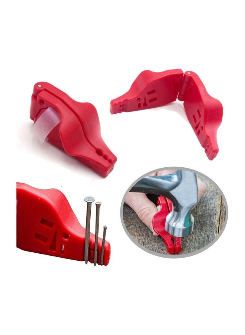 كابتن تيك 2 Pcs Upgrade Finger Protector for Hammering Nails Nail Protector Nail Holder Hand Tools for Nails Finish Nails Small Screws and Staples Avoid Hitting The Fingers - Image 5
