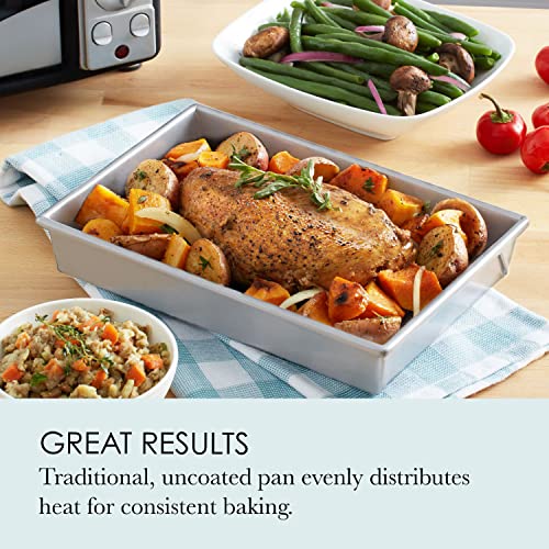 Chicago Metallic Commercial II Traditional Uncoated Bake N' Roast Pan. Perfect for roasting chicken and vegetables, creating one-pan meals, and more. 13 by 9 by 2-1/4-Inch - Image 5