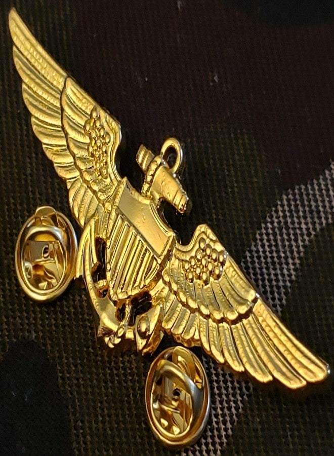 ديورا شارة جناح الطيران للطيارين التابعة للبحرية الأمريكية، مطلية بالذهب، دبوس شارة، مقاس قياسي 3 بوصات - Image 2