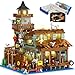 SAMYBLOCKS 1881PCS Fishing Village Wood Cabin mini Building Blocks Toys with Led LightingCreative Ideals Fishing House Building Sets Best Choice for 6 Boys Girls or AdultsNot Compatible with Lego - Image 2