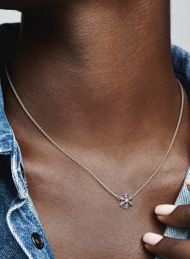 Women's necklace adjustable snowflake necklace clavicle chain