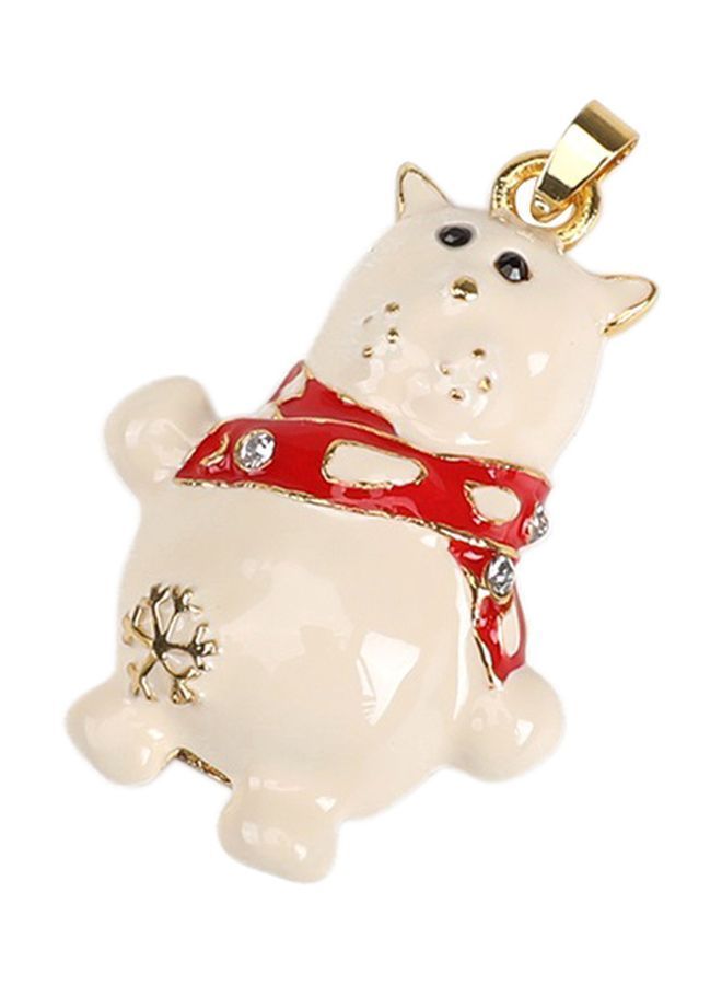 NIBEMINENT Snow Bear Flash Drive C9499-64GB-1 Beige/Red/Gold - Image 1