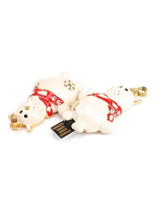 NIBEMINENT Snow Bear Flash Drive C9499-64GB-1 Beige/Red/Gold - Image 4