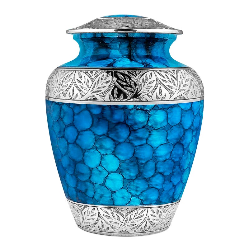 Trupoint Memorials Extra Large Urn for Ashes Adult Male or Female Up to 300 lbs  Cremation Urns for Human Ashes Funeral Memorial Urns for Men  Women  Light Blue