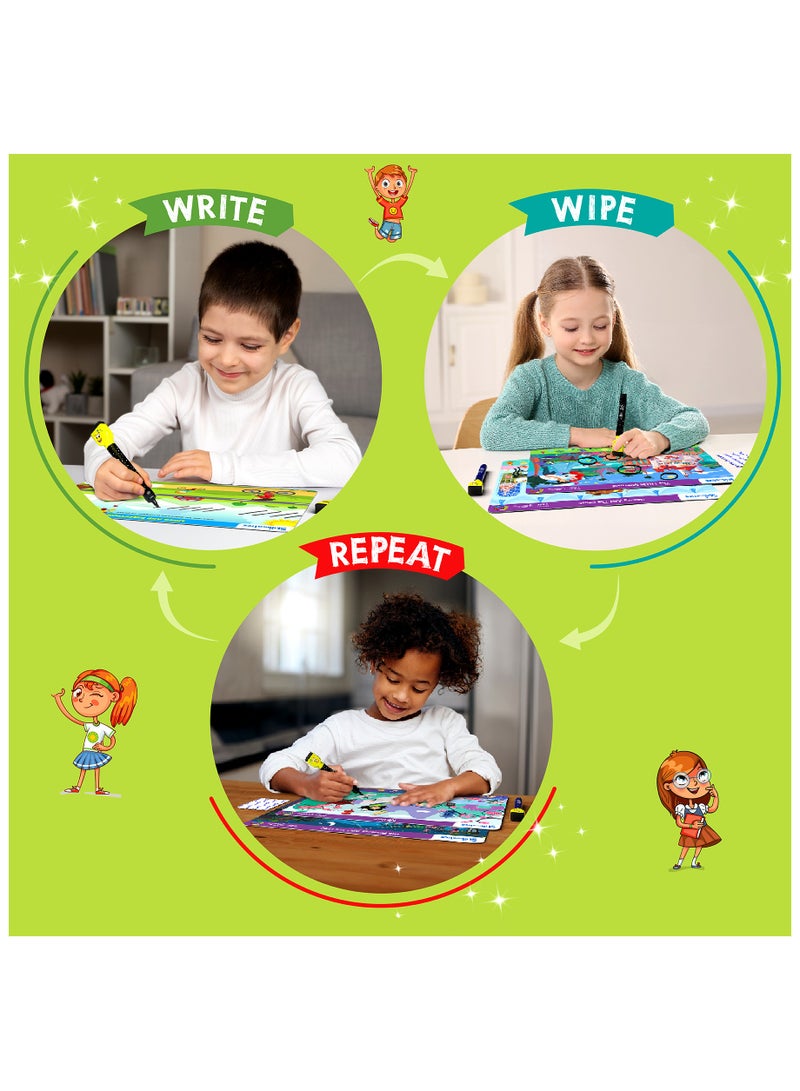 Skillmatics I Can Write, Preschool Learning Activities, Educational Toy and Game, Back to School Supplies, Reusable Activity Mats, Gifts for Students, Kids, Ages 3, 4, 5, 6 - Image 5