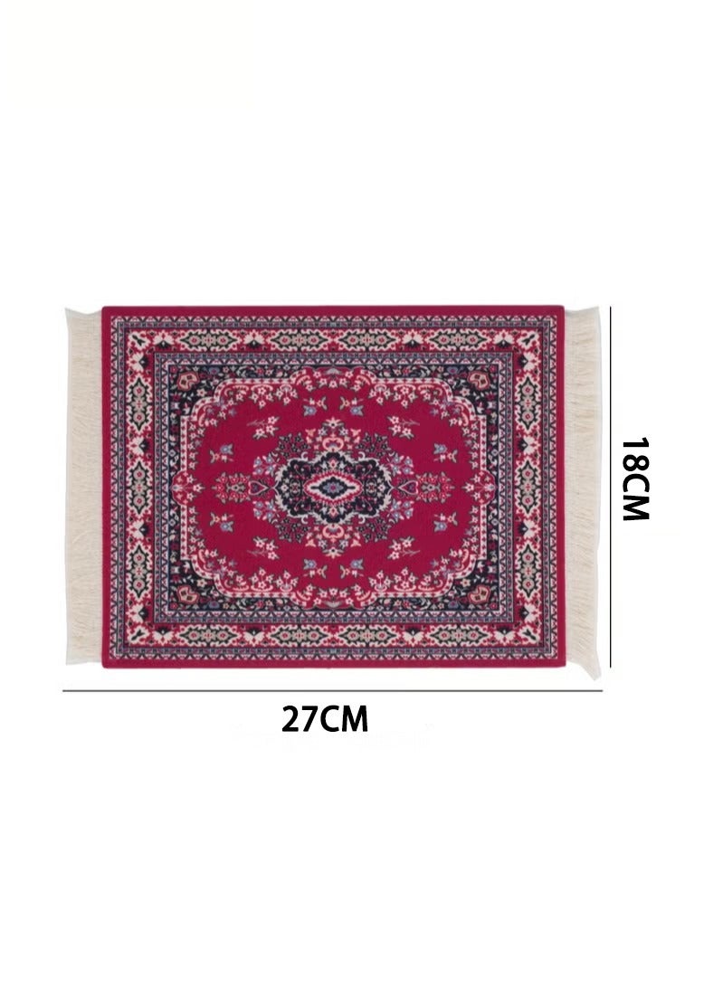 1pcs Coffee Mat Coffee Cup Mat Coffee Mug Mat Table Mat Mouse Pad Paitianle Mouse Pads for Wireless Mouse Oriental Carpet Mouse Mat Computer Mousepad for Table Decor - Image 4