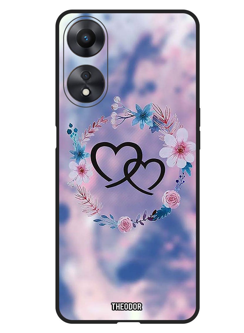 Theodor Protective Case Anti Scratch Shock Proof Bumper Cover For Oppo A98 Two HEarts - Image 1