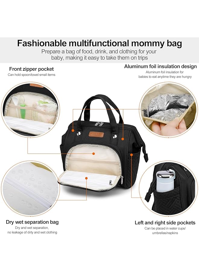 erorex Small Diaper Bag Diaper Bag For Toddlers Mini Tote For Shopping Walking Compact Backpack For Travel - Image 4