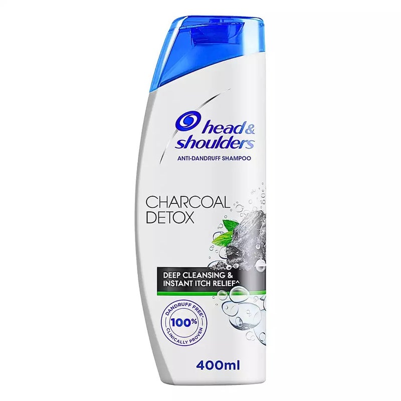 Head and Shoulders Charcoal Detox Anti-Dandruff Shampoo -400ML, for all hair types