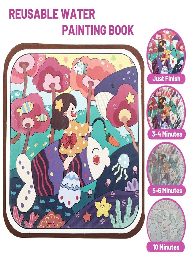 كتابان للتلوين المائي للأطفال من بليف إيكلات، كتابان للرسم بالماء، كتاب تلوين مائي سحري مع قلم، كتاب رسم مائي، ألعاب سفر - Image 3