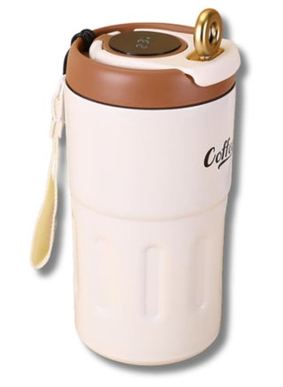Twisoo Coffee Thermos with Smart Temperature Display, 500ml Stainless Steel Leak-Proof Travel Mug, Hot & Cold, Brown - pzsku/ZBD810F1DBAD12ECB9C94Z/45/_/1732355780/4a136ff1-f85a-4835-812e-bc6d4018c0a5