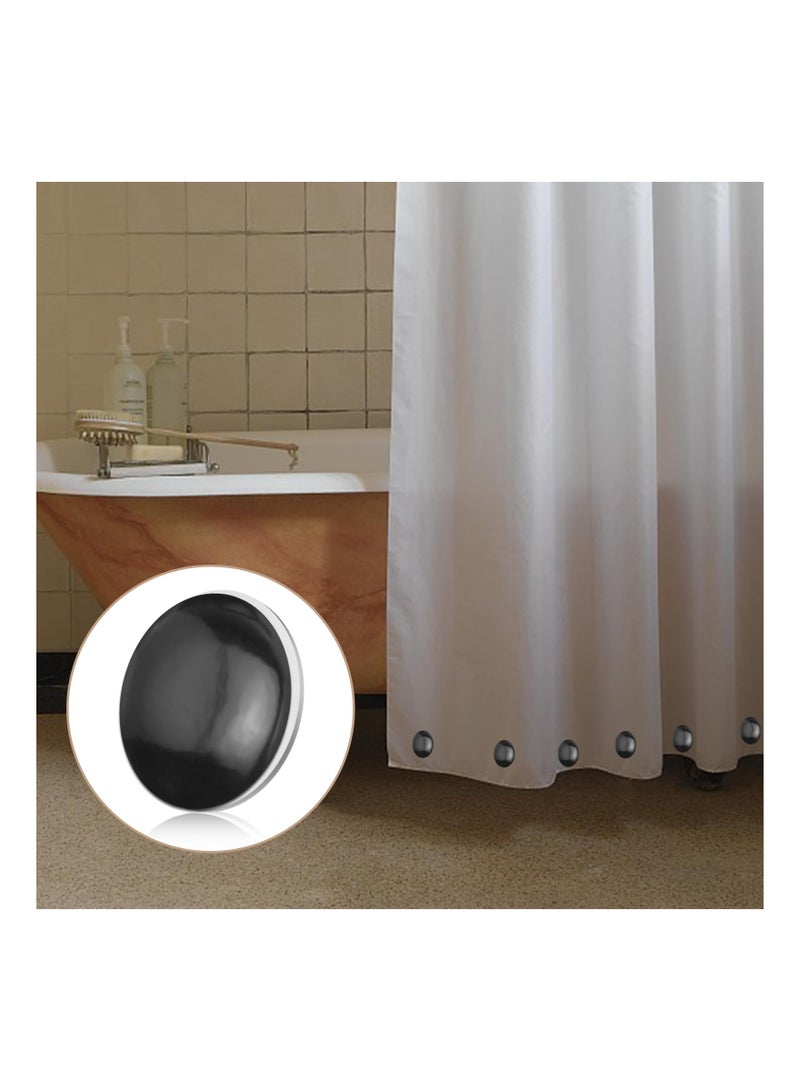 Magnetic Shower Curtain Weights, 10Pcs Shower Curtain Magnets ​No Sew Weighted Shower Curtain Liner Magnets, Prevent Outdoor Curtain from Blowing Around, Great for Drapery, Tablecloth, Flag (Black) - Image 5
