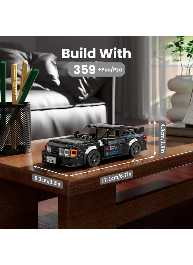 mould king Mould King Initial D Car Skyline GTR32 Race Car Building Sets with Display Case, 27014 Collectible Speed Champion Car Building Blocks, Classic Race Car Building Kits for Adults Kids 8+(359PCS)  - Image 2