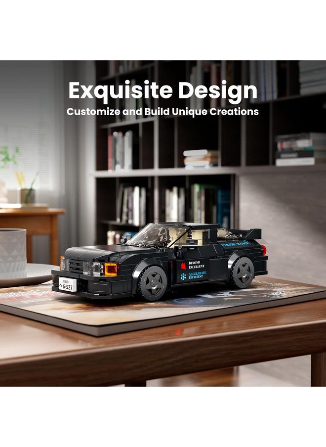 mould king Mould King Initial D Car Skyline GTR32 Race Car Building Sets with Display Case, 27014 Collectible Speed Champion Car Building Blocks, Classic Race Car Building Kits for Adults Kids 8+(359PCS)  - Image 3