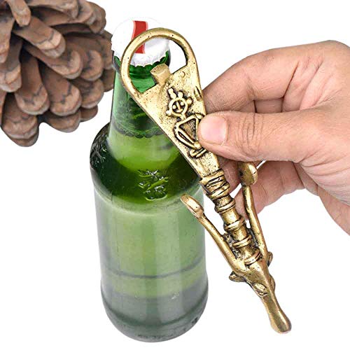 Indian-Shelf Ox Head Bottle Openers | Gold Beer Bottle Openers | Brass Heavy Duty Beer Bottle Opener | Bar Gift Items | Bar Items and Accessories | Alcohol Accessories - Image 2
