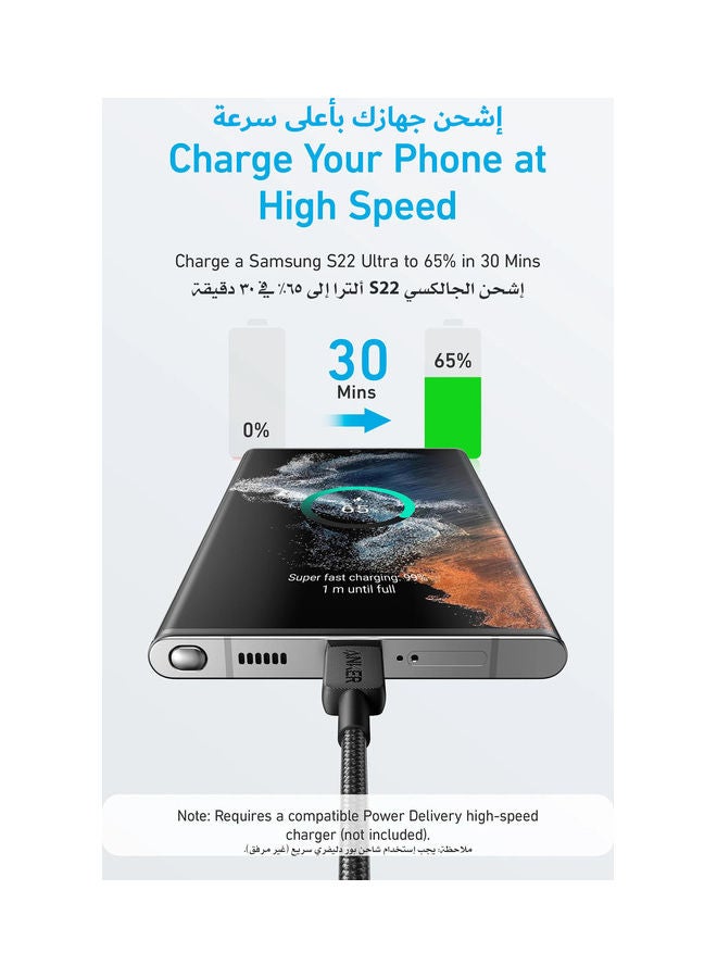 Anker USB-C To USB-C Cable 60W, 0.9 Meters, For Devices With USB-C Port, 322 - Image 4