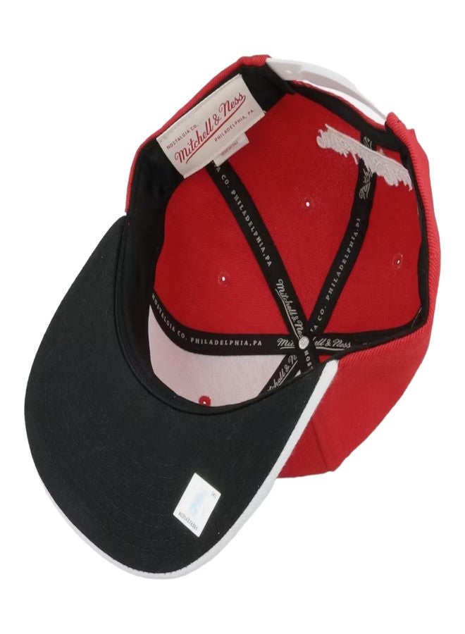Mitchell & Ness Milwaukee Bucks Adult Snapback Cardinal Red 2 Tone Cap Hat - Image 4