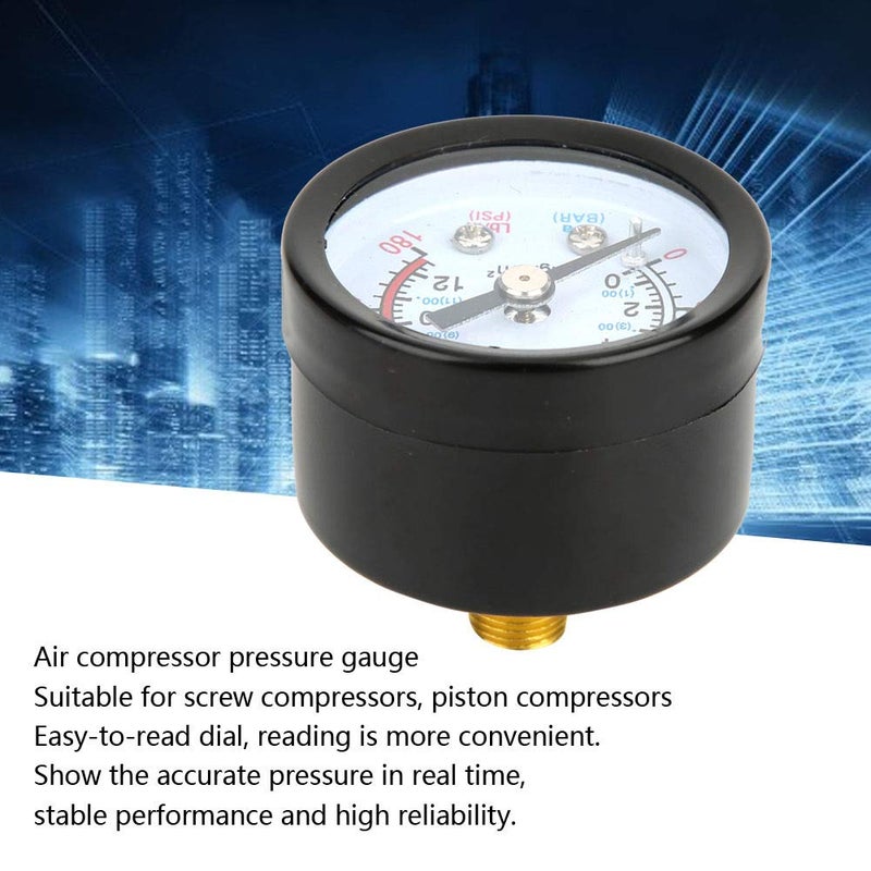 Glycerin Filled Pressure Gauge for Water Oil Air Compressor Pipe Pool Pump - Image 3