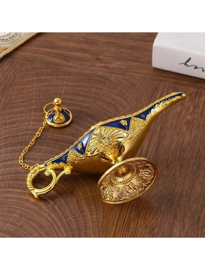 12cm Aladdin magic lamp home decoration ornaments retro light luxury small gifts metal crafts white - Image 5
