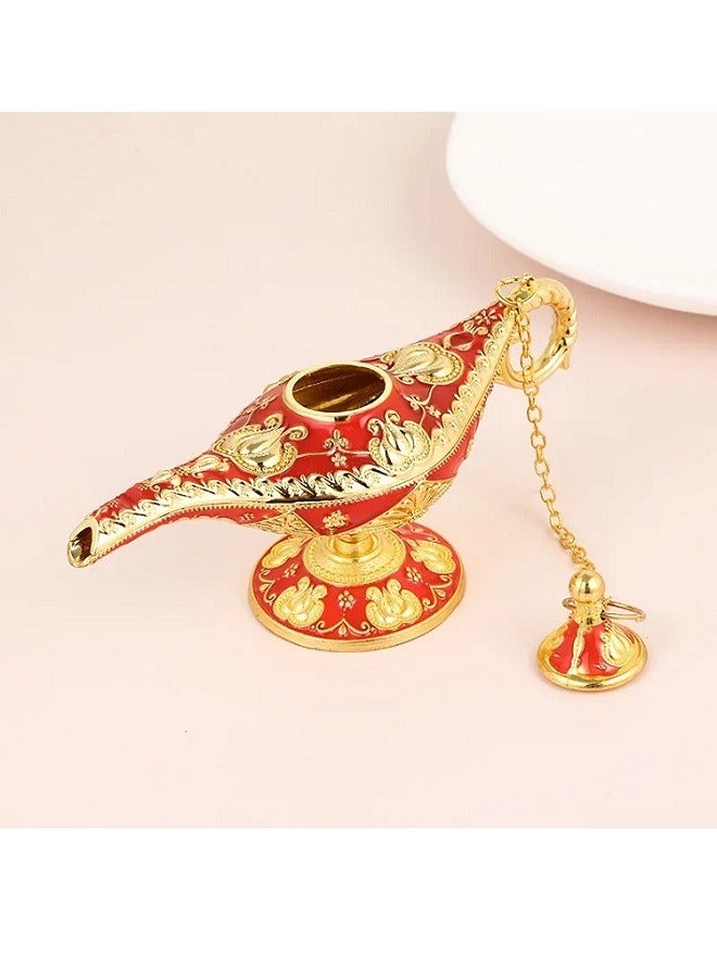12cm Aladdin magic lamp home decoration ornaments retro light luxury small gifts metal crafts white - Image 4