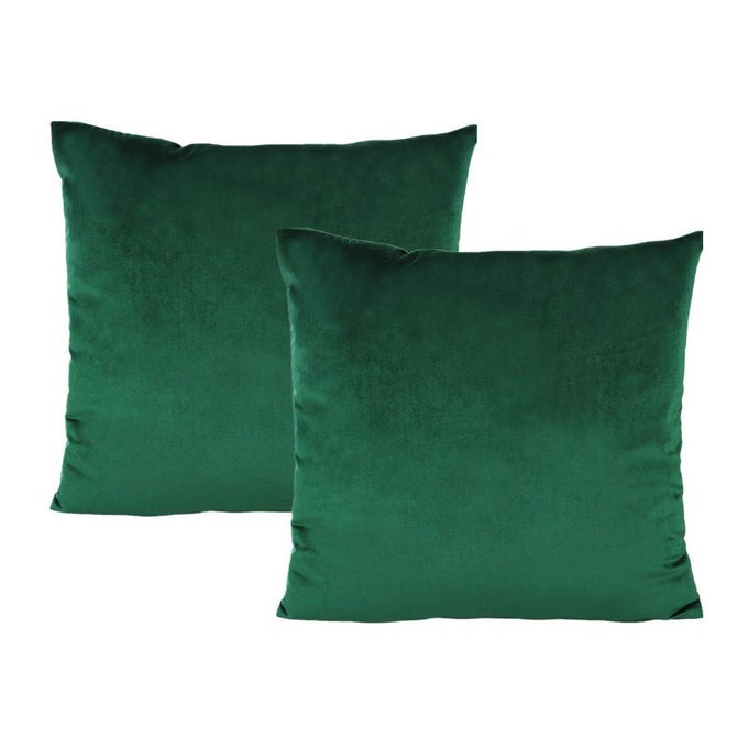 20X20 THROW PILLOW COVERS SET OF 2 EMERALD DARK GREEN VELVET DECOR XMAS CUSHION CASES DECORATIVE HOME CHRISTMAS DECORATION FOR CAR COUCH SOFA BEDROOM OFFICE
