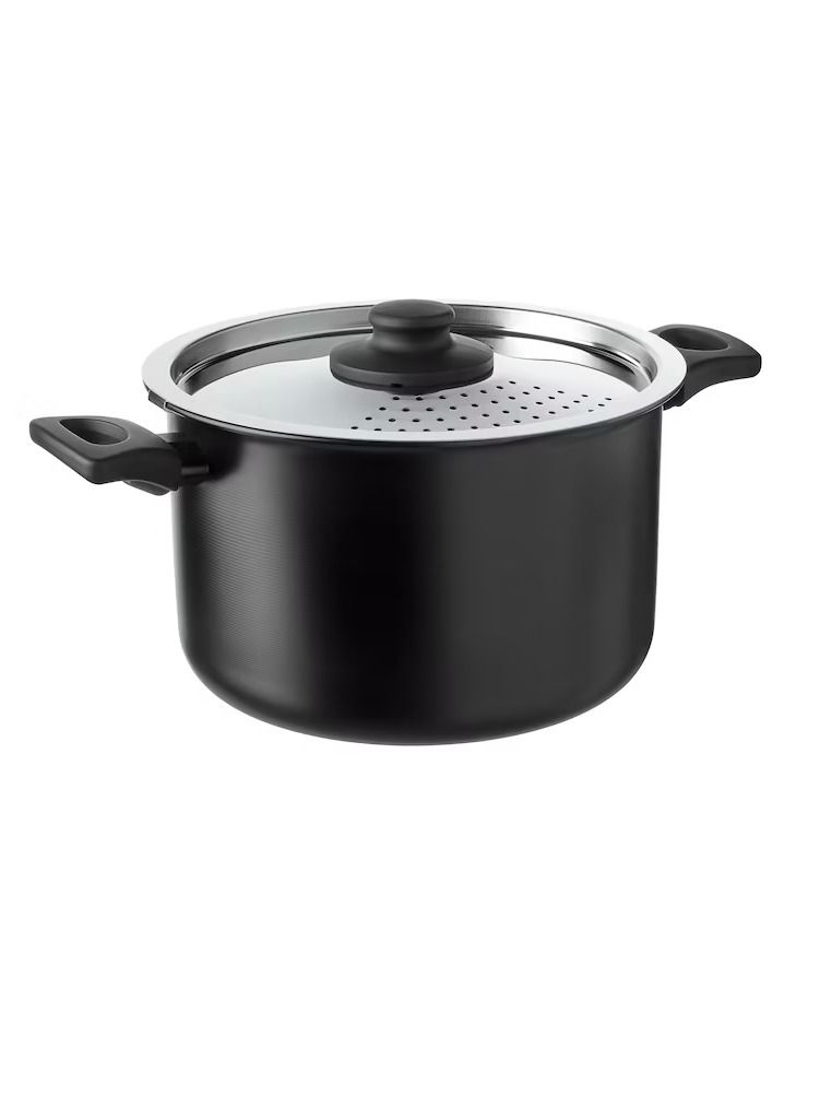 قدر مع غطاء، أسود 5 لتر - Image 1